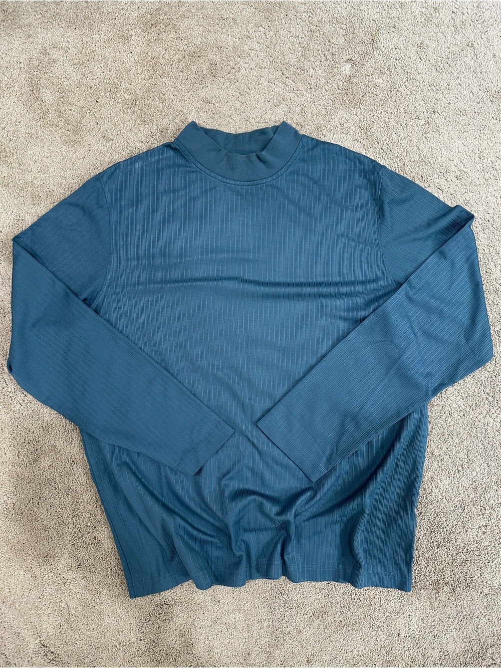 croft & barrow Teal Ribbed Mock Neck Sweater